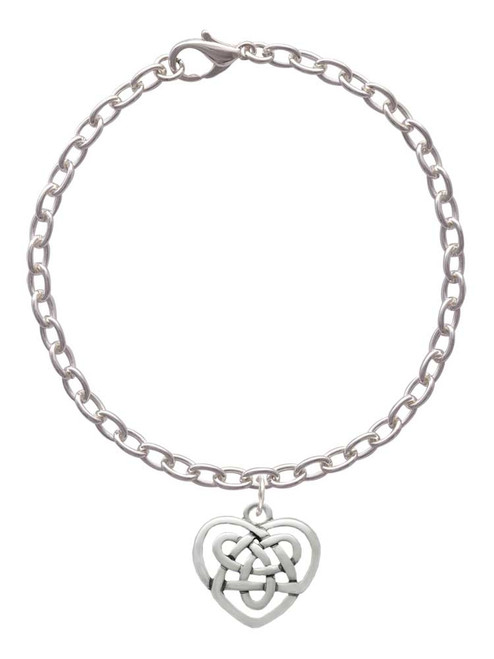 Celtic Knot Heart Charm Bracelet