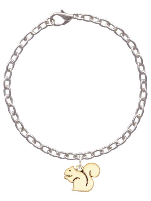 Gold Tone Squirrel Charm Bracelet