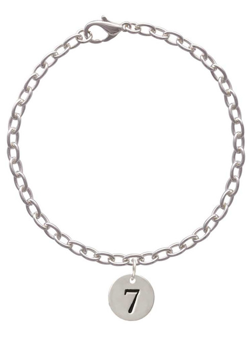 Disc 1/2'' Number - 7 - Charm Bracelet