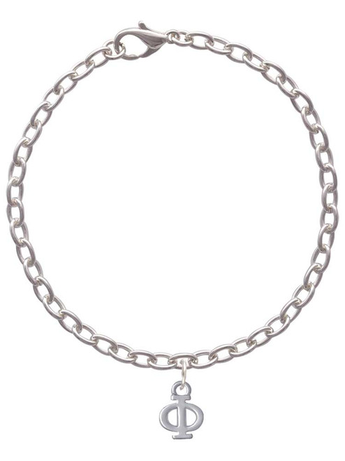 Small Greek Letter - Phi - Charm Bracelet