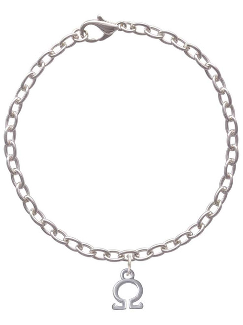 Small Greek Letter - Omega - Charm Bracelet