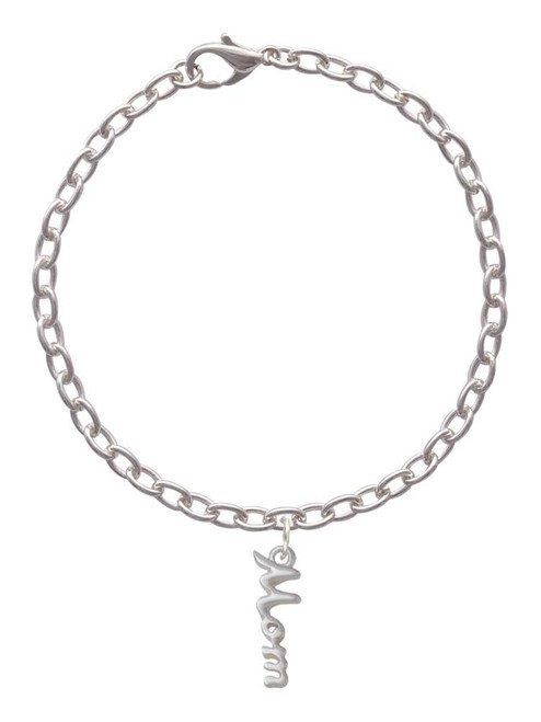 Small Mom Script Charm Bracelet