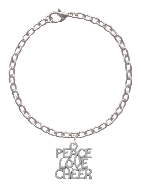 Peace Love Cheer Charm Bracelet