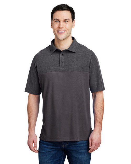 Men's Fusion ChromaSoft Colorblock Polo - CARBON/ CRBN HTH - 5XL