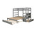 Twin over Twin/King Bunk Bed with Twin Size Trundle