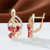 Fashion Golden Color Butterfly Hollow Earrings For Women Teardrop Cut Aqua Stone Drop Earrings Engagement Gifts Anniversary Jewelry