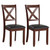 Set of 2 Wooden Kitchen Dining Chair with Padded Seat and Rubber Wood Legs