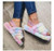 Women Fur Wedge Slippers with Ankle Elastic Band Open Toe Winter Slides Home Slipper Plush Slip-on Fluffy Warm Indoor Slippers Comfortable