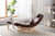 COOLMORE living room Comfortable rocking chair with Footrest/Headrest living room chair Beige