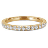 1/4 CTW Round Lab Created Diamond  Semi-Eternity Anniversary Wedding Band Ring in 14K Yellow Gold (MD250146)