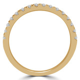 1/4 CTW Round Lab Created Diamond  Semi-Eternity Anniversary Wedding Band Ring in 14K Yellow Gold (MD250146)
