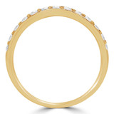 1/4 CTW Round Lab Created Diamond  Shared-Prong Semi-Eternity Anniversary Wedding Band Ring in 14K Yellow Gold (MD250148)