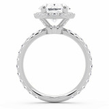 4 1/3 CTW Oval Lab Created Diamond  Oval Halo Engagement Ring in 14K White Gold with Accents (MD250199)