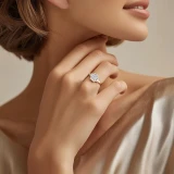 3 3/4 CTW Emerald Lab Created Diamond  Three-Stone Engagement Ring in 14K Yellow Gold (MD250205)