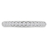 1/4 CTW Round Lab Created Diamond  Semi-Eternity Anniversary Wedding Band Ring in 14K White Gold (MD250214)