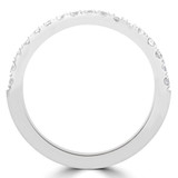 1/4 CTW Round Lab Created Diamond  Semi-Eternity Anniversary Wedding Band Ring in 14K White Gold (MD250214)