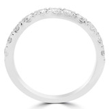 2/3 CTW Round Lab Created Diamond  Semi-Eternity Anniversary Wedding Band Ring in 14K White Gold (MD250219)