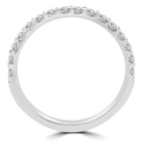 1/2 CTW Round Lab Created Diamond  Semi-Eternity Anniversary Wedding Band Ring in 14K White Gold (MD250220)
