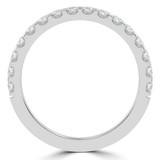 1/2 CTW Round Lab Created Diamond  Semi-Eternity Anniversary Wedding Band Ring in 14K White Gold (MD250220)