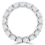 5 3/8 CTW Oval Lab Created Diamond  Shared-prong Eternity Anniversary Wedding Band Ring in 14K White Gold *Size 6 Only* (MD250222)