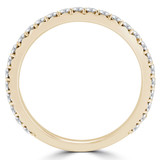 2/5 CTW Round Lab Created Diamond  3/4 Way Shared-prong Semi-Eternity Anniversary Wedding Band Ring in 14K Yellow Gold (MD250238)