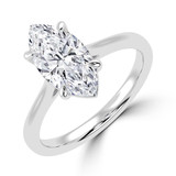 2 CT Marquise Lab Created Diamond  Cathedral Solitaire Engagement Ring in 14K Rose Gold (MD250242)