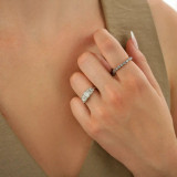 2 1/4 CTW Emerald Lab Created Diamond  Graduated Five-Stone Anniversary Wedding Band Ring in 14K White Gold (MD250248)