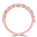 1 2/5 CTW Round Lab Created Diamond  Floral Petal Cocktail Ring in 14K Rose Gold (MD250254)