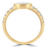 4/5 CTW Marquise Lab Created Diamond  Bezel Set Cocktail Ring in 14K Yellow Gold (MD250263)