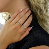 4/5 CTW Marquise Lab Created Diamond  Bezel Set Cocktail Ring in 14K Yellow Gold (MD250263)