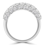 2 1/4 CTW Round Diamond Shared Prong Semi-Eternity Anniversary Wedding Band Ring in 18K White Gold with Accented Profile (MD250268)