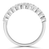 1 2/5 CTW Round Diamond Three-row Shared-prong Cocktail Ring in 18K White Gold (MD250269)