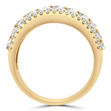 2 3/4 CTW Round Diamond Multi-row Cocktail Ring in 18K Yellow Gold (MD250277)
