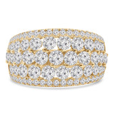 2 3/4 CTW Round Diamond Multi-row Cocktail Ring in 18K Yellow Gold (MD250277)