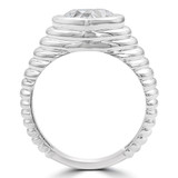 2 CT Heart Lab Created Diamond  Twisted Rope Bezel Set Solitaire Engagement Ring in 14K White Gold (MD250282)