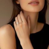 1 7/8 CTW Radiant Lab Created Diamond  Hidden Halo Solitaire with Accents Engagement Ring in 14K Yellow Gold (MD250300)