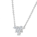 1/2 CTW Marquise Lab Created Diamond  Five-stone Necklace in 14K White Gold (MD250303)
