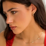 1 1/2 CTW Emerald Lab Created Diamond  Bezel Set Huggie Earrings in 14K Yellow Gold (MD250309)