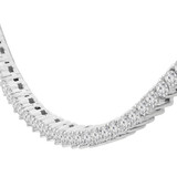 2 5/8 CTW Round Lab Created Diamond  Paperclip & Half Tennis Necklace in 14K White Gold (MD250311)
