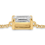 2/3 CT Emerald Lab Created Diamond  Solitaire Chain Bracelet in 14K Yellow Gold (MD250314)