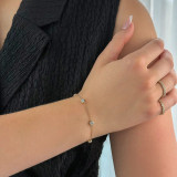 2/3 CTW Round Lab Created Diamond  Diamonds by the Yard Chain Bracelet in 14K Yellow Gold (MD250316)