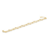 1 1/7 CTW Round Lab Created Diamond  Three-row Diamonds by the Yard Chain Bracelet in 14K Yellow Gold (MD250321)