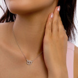 1/2 CTW Round Diamond Necklace in 18K White Gold (MD250334)