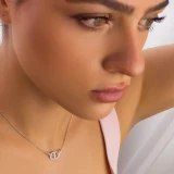 1/2 CTW Round Diamond Necklace in 18K White Gold (MD250334)