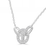 1/2 CTW Round Diamond Necklace in 18K White Gold (MD250334)