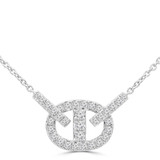 1/2 CTW Round Diamond Necklace in 18K White Gold (MD250334)