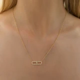 1/5 CTW Round Diamond Paperclip Necklace in 18K Yellow Gold (MD250342)
