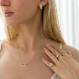 1/5 CTW Round Diamond Paperclip Necklace in 18K Yellow Gold (MD250342)