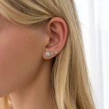 7/8 CTW Round Diamond Halo Stud Earrings in 18K White Gold (MD250361)