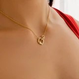 5/8 CTW Baguette Diamond Cushion Links Necklace in 18K Yellow Gold (MD250372)